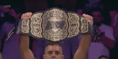 Hangman Adam Page Champion GIF by All Elite Wrestling on TV