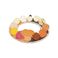 demetresofficial yum delicious ice cream dessert Sticker