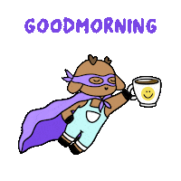 Good Morning Coffee Sticker