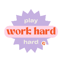 Workhard Sticker by Gloria Club