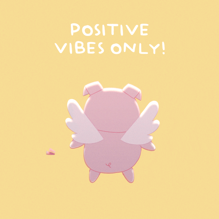 Happy Flying Pig GIF by PositivelyPigasus