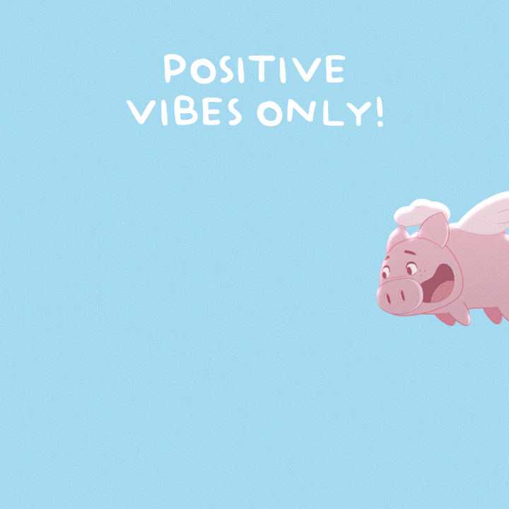 Happy Flying Pig GIF by PositivelyPigasus