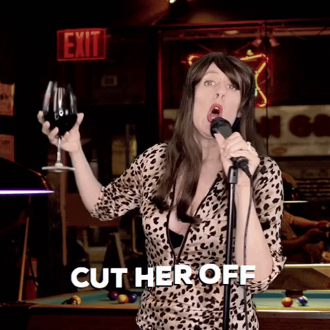 CarlaDelaney wine singing drunk bar GIF