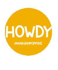 Howdy Hello Sticker by Mariam Poppins