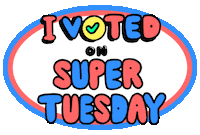 Super Tuesday Election Sticker