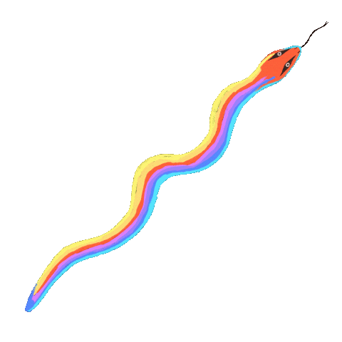 _carmenseijas_ giphyupload rainbow snake snakedance Sticker