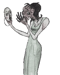artoftylerpessel scared creepy spooky mask Sticker