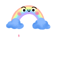 SuperStreusel rainbow cloud regenbogen suss Sticker