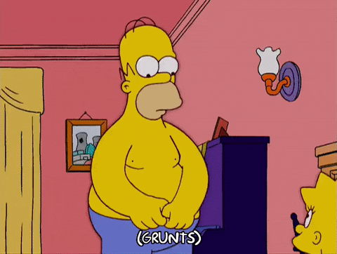 stripping homer simpson GIF