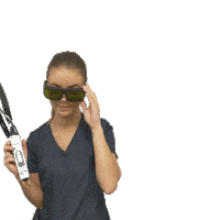 glasses laser Sticker by BAWSS
