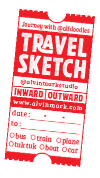 Travel Ticket Sticker