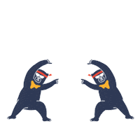 baskbearcoffee bestie supersaiyan sunbear baskbear Sticker