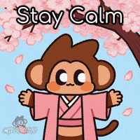 Stay Calm Deep Breath GIF by Chimpers