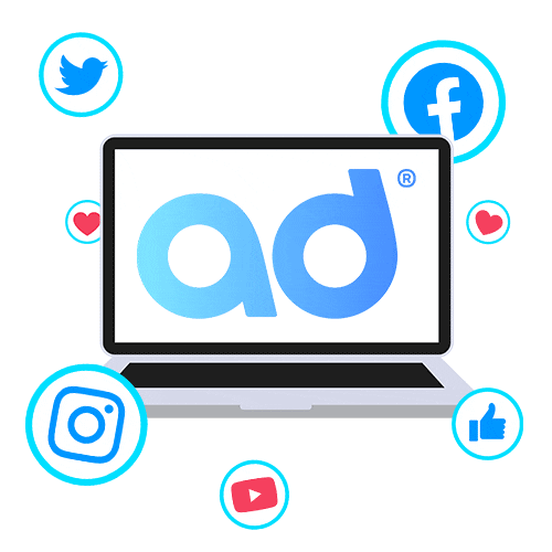 ADMediaSolution giphyupload instagram youtube marketing Sticker