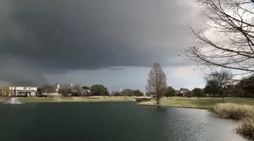 Storm Clouds Gather Over Texas Neighborhood
