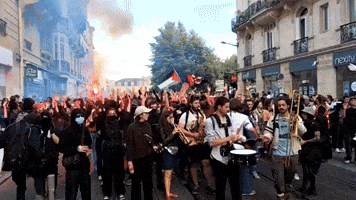 Protesters March Through Bordeaux Following National Rally European Election Success
