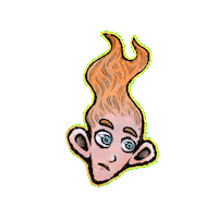 Fire Face Sticker by dnldzee