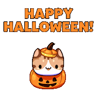 Trick Or Treat Cat Sticker by Mino Games