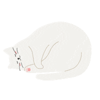 Tired Cat Sticker by slou.official
