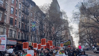 Crowds March Through New York City to Protest in Favor of Abortion Rights