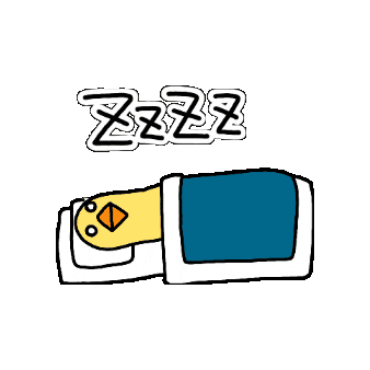 Bird 寝る Sticker by ぴょろりんちょ（ひよこ人間ぴよ）