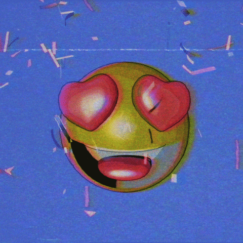 planetastudio vhs emoji fiesta confetti GIF