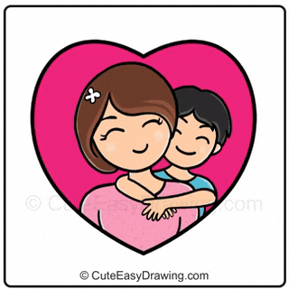 CuteEasyDrawings giphyupload happy mothers day cute gif animated card GIF
