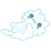 Kitten Cloud Sticker by HyperBeard