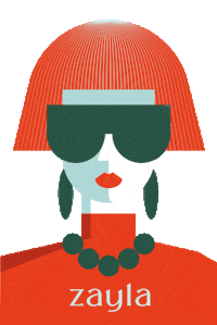 zaylanewyork girl fashion illustration sunglasses Sticker