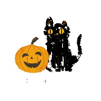 Cat Halloween Sticker by DOREAFAMILIE