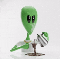 Coffee Mess GIF by Lonely Aliens