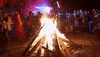 Party Campfire GIF by Moment Factory