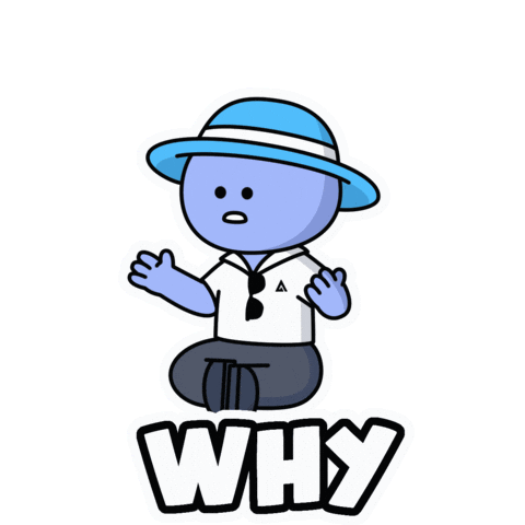 Why Me Wtf Sticker by Kudai