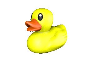 Rotating Rubber Duck Sticker by tracheotommy