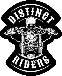 Skull Ride Sticker by DISTINCT RIDERS