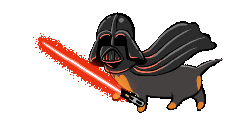 Star Wars Dog Sticker by Stefanie Shank