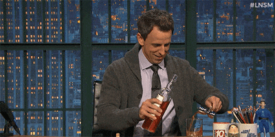 Drink Up Seth Meyers GIF by Late Night with Seth Meyers