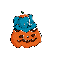Halloween Pumpkin Sticker by Dramblys