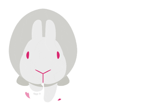 Happy Rabbit Hello Sticker by rabbitomart