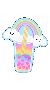 Bubble Tea Drinking Sticker by Ivo Adventures