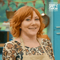 Happy React GIF by The Great British Bake Off