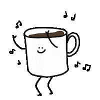 Happy Coffee Day Sticker by haenaillust