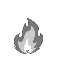 MSQLN fire emoji black white feuer Sticker
