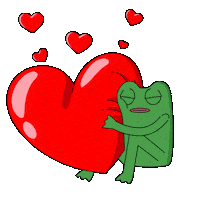 Love You Hearts Sticker by fwogs