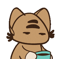 BeKyoot cats tea coffe night owl Sticker