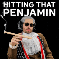 Ben Franklin Smoking GIF