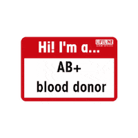 Ab Blood Donor Sticker by Lifeline Blood Services