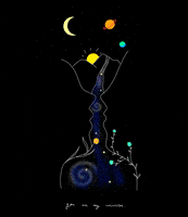 moonlightgalleryart univers mountains dream love kiss stars moon sky saturn flowers love dreaming dreams GIF