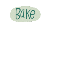 Bake Baking Sticker by Kaffekatten