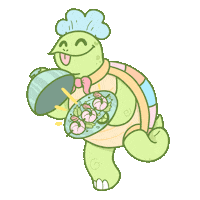 turtlessoup chef turtle shrimp turtles Sticker